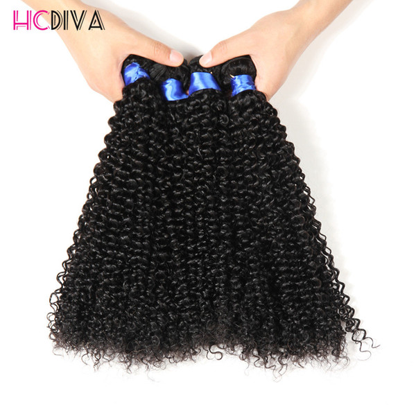 Wholesale 8A Brazilian Virgin Human Hair Weaves 3 Bundles Kinky Curly Unprocessed Human Virgin Hair Extensions Natural Black