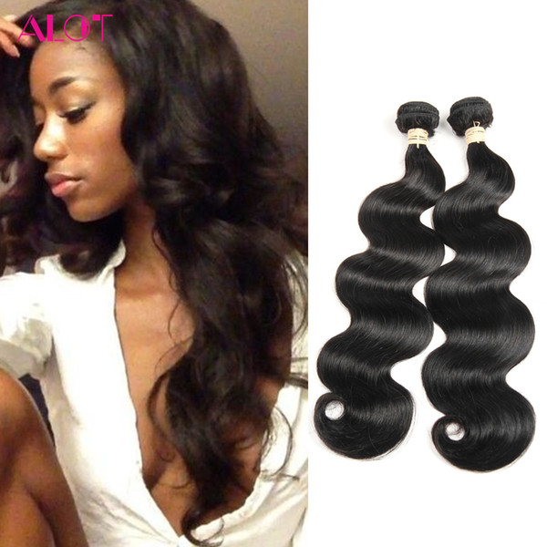 ALOT 2017 Grade 8A Human Hair Bundles Indian Virgin Hair Body Wave Cheap Indian Unprocessed Body Wave Weave Silky Human Hair Extensions