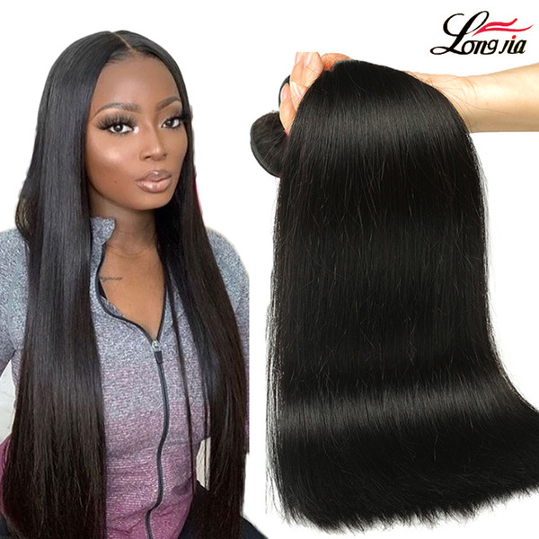 8A Brazilian Straight Virgin Hair 3/4 Bundles Unprocessed Brazilian virgin straight Human Hair Weave Peruvian Malaysian Silky Straight Hair