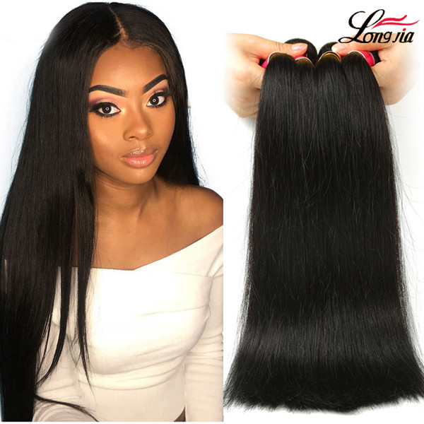 Indian Straight human hair bunldes 8a grade straight virgin hair natural color Indian human hair extension
