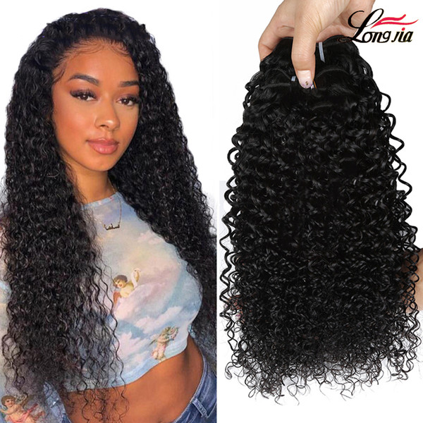 Peruvian kinky Curly Hair Bundles 100% Curly Weave Human Hair Natural Color Non Remy Kinky Curly virgin Hair Extensions