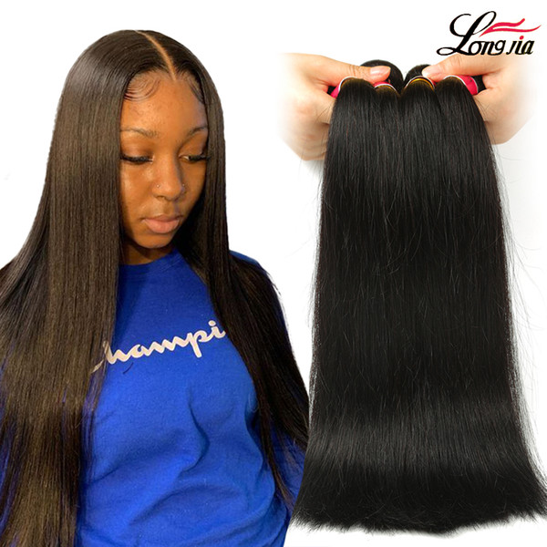 8a grade unprocessed straight hair Indian Straight human hair bundles natural color straight human hair extension non remy