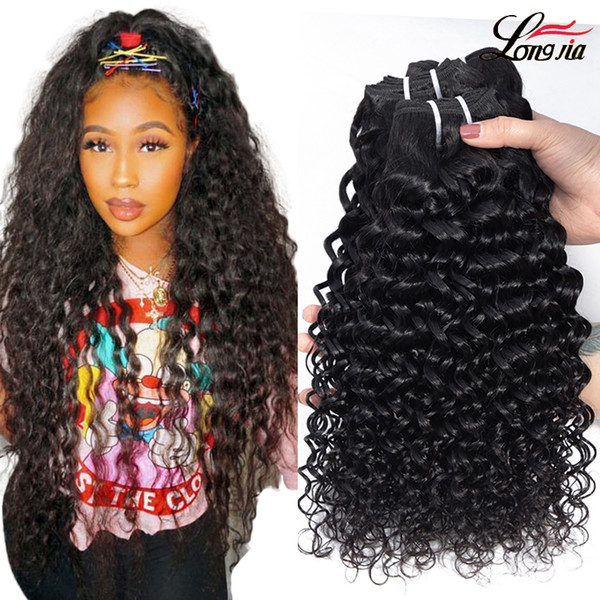 8a grade Indian Water Wave virgin hair unprocessed water wave hair bundles non remy indian human hair extension natural color