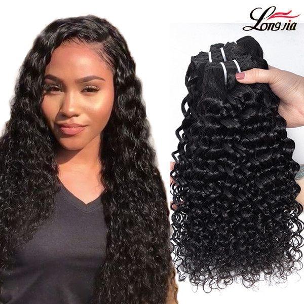 8a unprocessed Water Wave hair Indian Water Wave 3/4 Bundle Deals 100% Human Hair Weave Bundle Non remy hair