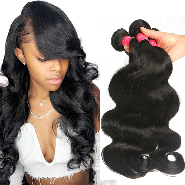 Peruvian Virgin Hair Body Wave 100% human hair 3/4 bundles Body wave human hair Extension Natural color Non remy Body Wave