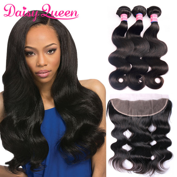 Best Quality 8A Brazilian Virgin Hair With Lace Frontal Body Wave Unprocessed Peruvian Indian Malaysian Body Wave Frontal Closure Wholesale