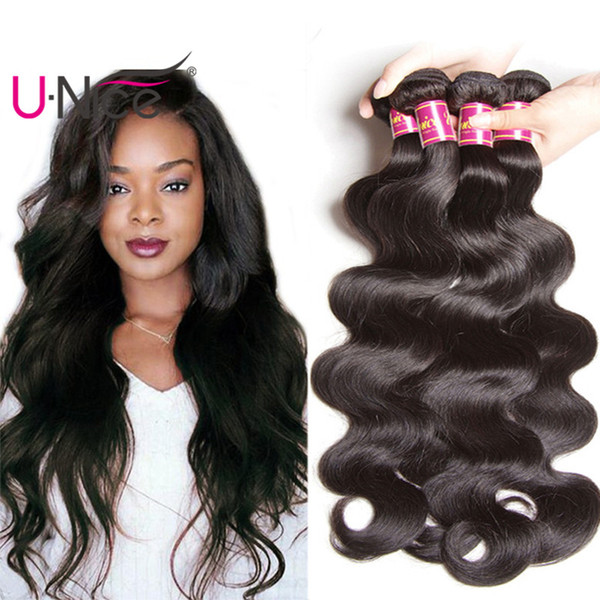 UNice Hair Brazilian Virgin Hair 20 Bundles Raw Indian Body Wave 100% Human Hair Extensions Cheap Remy Peruvian Weave Bundles Bulk Wholesale