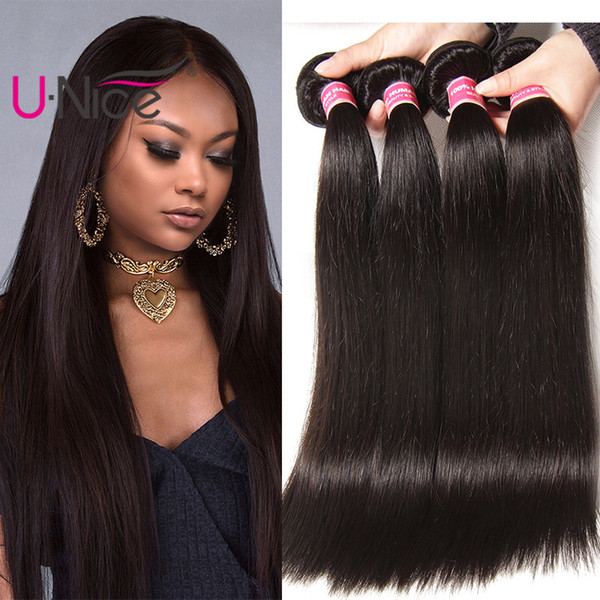 UNice Hair 8a Virgin Malaysian Straight Human Hair 5 Bundles 100% Human Hair Extensions Remy Human Weave 8-30 inch Wholesale Cheap Bulk