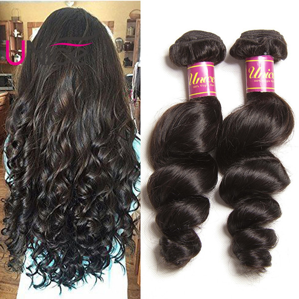 UNice Hair Wholesale Remy 8A Brazilian Loose Wave Hair Bundles 100% Human Hair Weaves 16-26 inch Unprocessed Cheap Bulk Nice Wavy