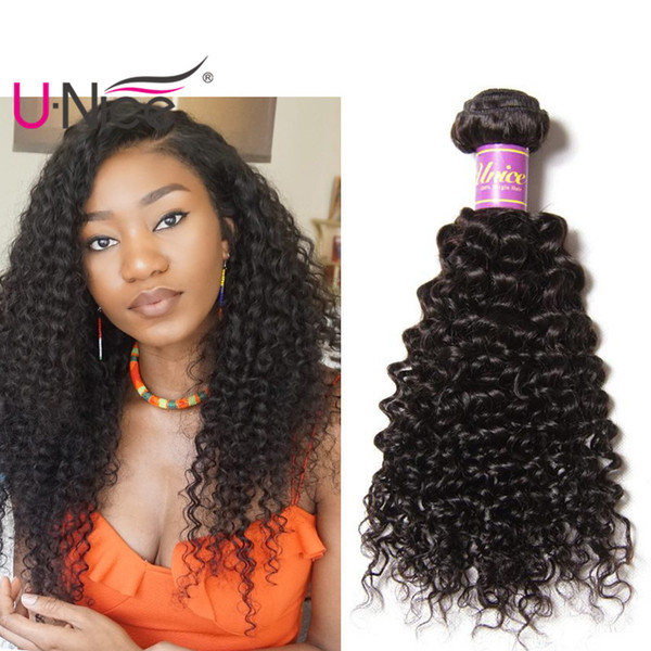 UNice Hair Malaysian Kinky Curly Wave Bundles Virgin Hair Weave Bundles Malaysian Human Hair Extensions Nice Curl Wholesale Cheap Bulk