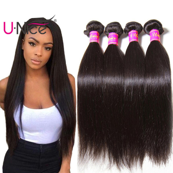 UNice Hair Malaysian Straight Hair 3 Bundles 8-30inch 100% Human Hair Weave Bundles Virgin Human Extensions Wholesale Bundles Cheap Bulk