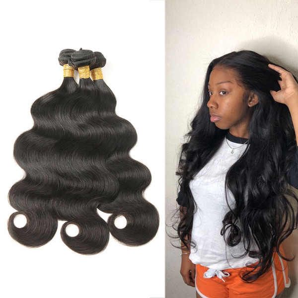 Brazilian Body Wave Hair Weave Bundles Natural Color 100% Human Hair weaving 3 Piece Remy Hair Extension