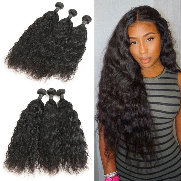 Natural Wave Hair Bundles Brazilian Hair Weave 100% Remy Human Hair Extensions 3 Pieces/Lot Natural Color