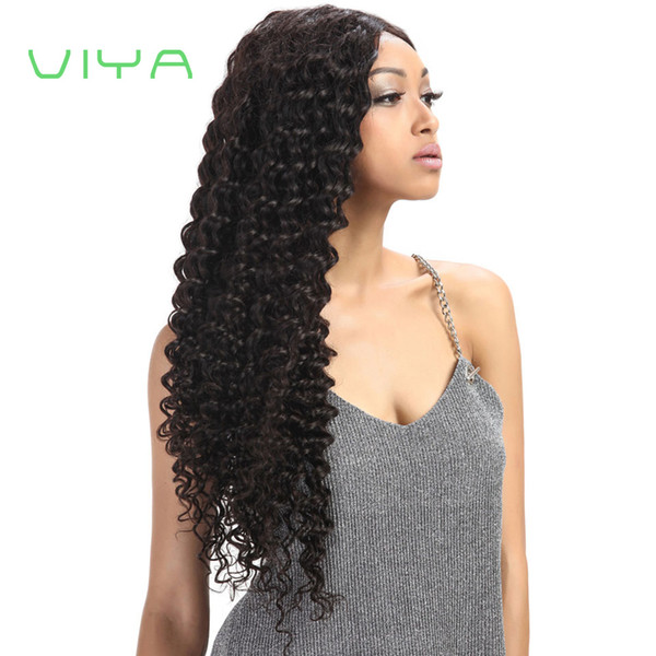 VIYA HAIR 9A Indian Virgin Human Hair Deep Wave 3Bundles With Closure 10-30inch Remy Cuticle Aligned Hair Extension 