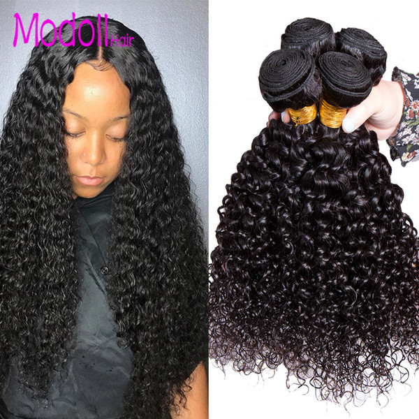 Brazilian Kinky Curly Virgin Hair Weave 3PCS/4PCS Brazilian Remy Hair Bundles Deal 100% Curly Human Hair Extensions 8-30inch