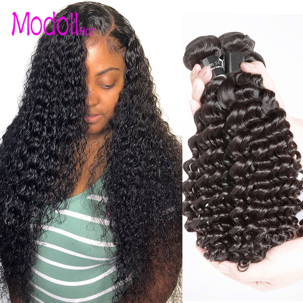 Brazilian Deep Wave Virgin Hair Bundles Deal 100% Remy Human Hair Extension 3 and 4 Bundles Available Deep Wave Hair