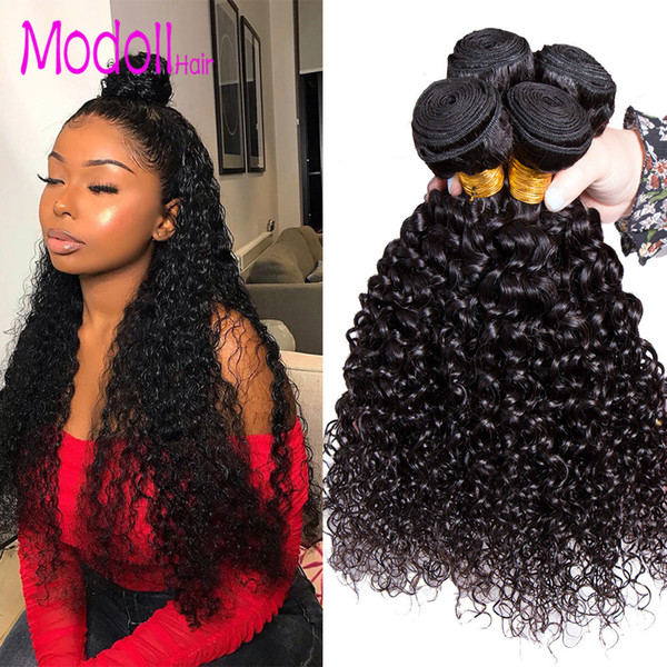 Kinky Curly Virgin Hair Bundles 100% Human Hair Weave Bundles Brazilian Curly Hair Weave 3/4 Bundles Extension Alibaba Remy