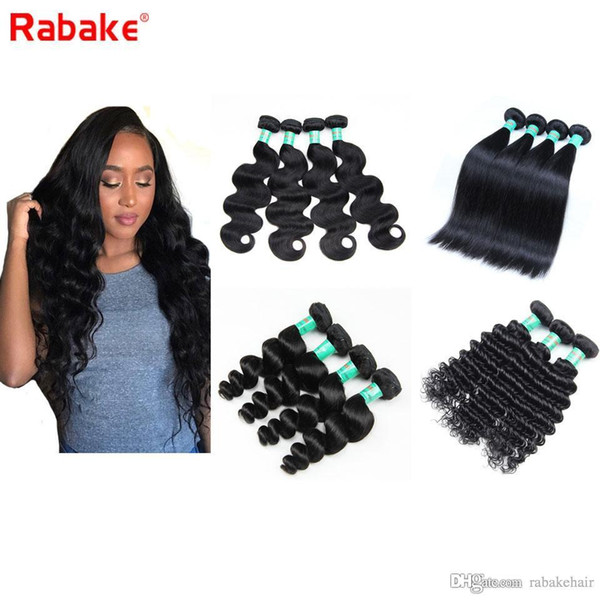 3 or 4 Bundles Brazilian Virgin hair Bundles Body Wave Straight Deep Wave Loose Wave 100% Unprocessed Peruvian Malaysian Raw Indian Hair