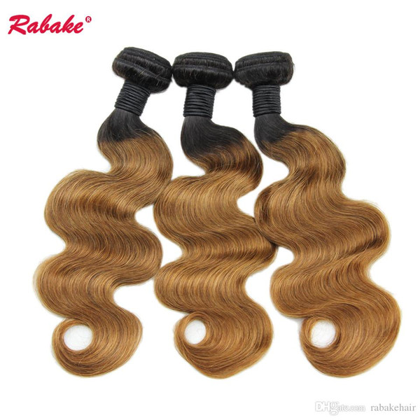 Ombre Body Wave Human Hair Extension 1B 30 Brown Ombre Color Brazilian Human Hair Weave Bundles Body Wave Peruvian Malaysian Indian Wefts