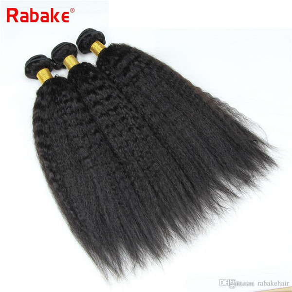 3/4pcs Malaysian Kinky Straight Virgin Human Hair Weave Bundles Rabake Coase Yaki Human Hair Extensions Bulk South Africa for Black Women