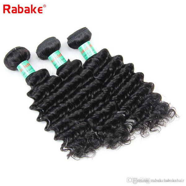 Brazilian Deep Wave Virgin Hair Bundles 3/4 PCS Deals Rabake Wholesale Cheap 100% Unprocessed Brazilian Virgin Human Hair Weave Extension