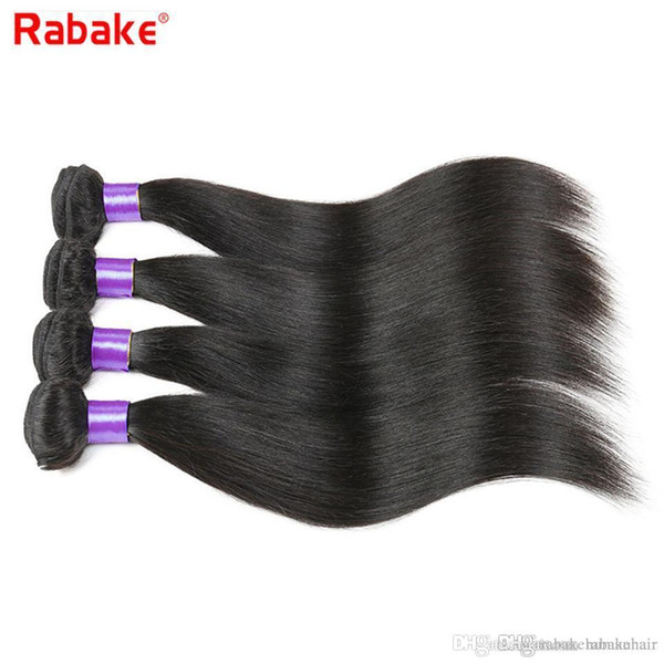 Rabake Wholesale Malaysian Straight Hair 100% Human Hair Bundles Non-Remy Hair Extension Natural Color Can Buy 3 or 4 Bundles 8-28 inch