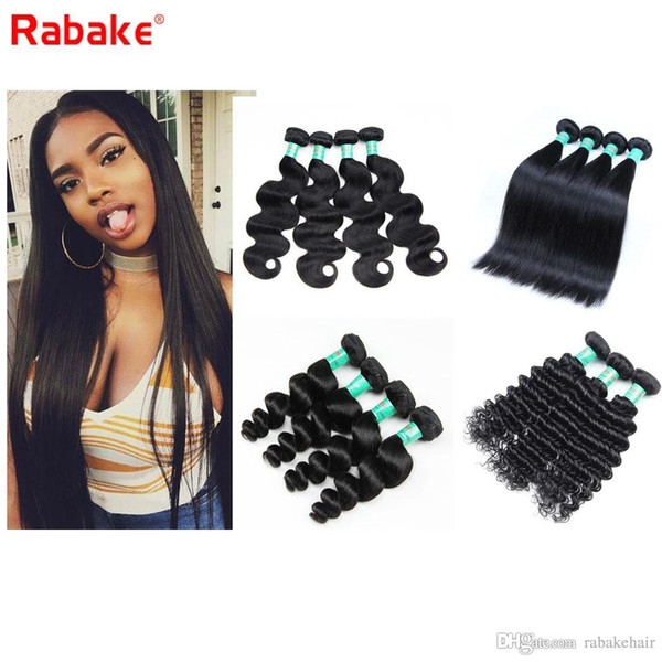 8A Brazilian Straight Virgin Hair 4 Bundles 8-28 inch Raw Indian Malaysian Peruvian Body Wave Deep Wave Human Hair Weave Extensions