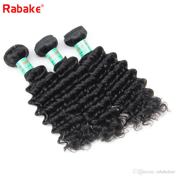 8A Brazilian Deep Wave Virgin Hair Bundles 3/4 PCS Deals Rabake Wholesale Cheap 100% Unprocessed Brazilian Virgin Human Hair Weave Extension