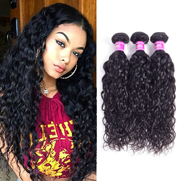 Ushine Peruvian Water Wave 7A Grade 4/5 Bundles Wet And Wavy Bundles Unprocessed Hair Extensions Can Be Dyed