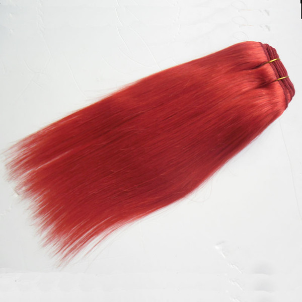 Brazilian Straight Human Hair 1 Bundles Deal 10-28inch Hair Weave Natural RED Free Shipping Remy Hair