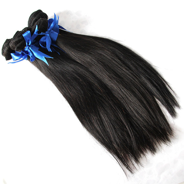 Weave Bundles Straight Remy Human Hair Weaving Extensions 500g 5pcs 100% Human Hair Weave Natural Black Color 1b