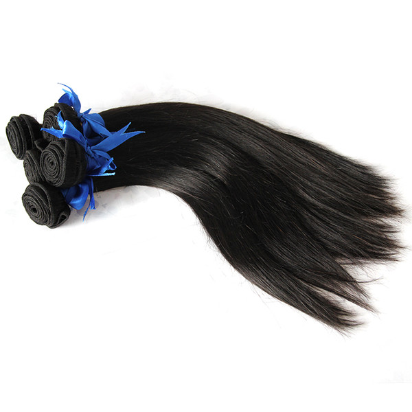 Human Hair Weave Unprocessed Virgin Human Hair Weaving 500g 5pcs 100% Human Hair Weave Natural Black Color 1b