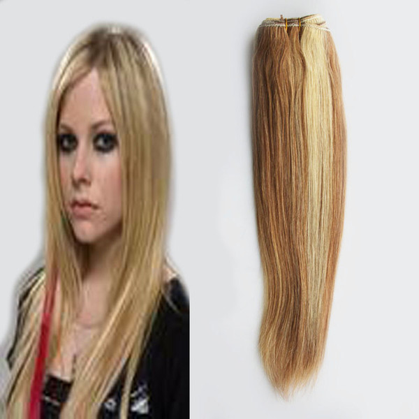 Color P10/613 Machine Made Human Hair Weaves Brazilian Straight Human Hair Weave hair Bundles 1PCS 100G