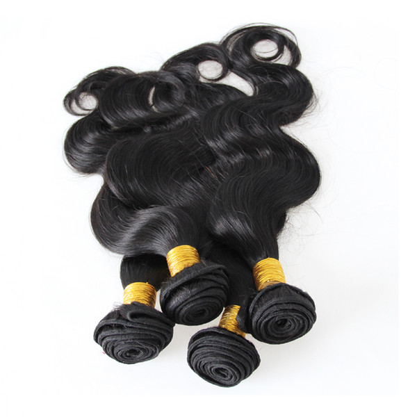 4 bundles brazilian body wave virgin hair weave Natural Black Color 4 pcs human hair bundles