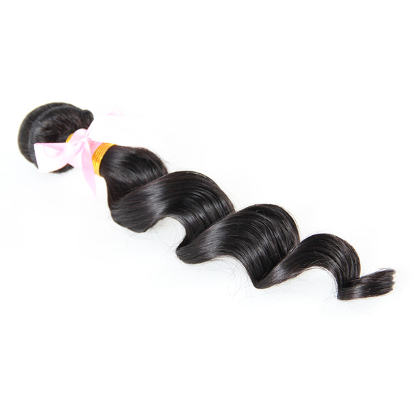 Loose Wave Brazilian Virgin Hair 100g Human Hair Extensions Natural Black 1 Piece