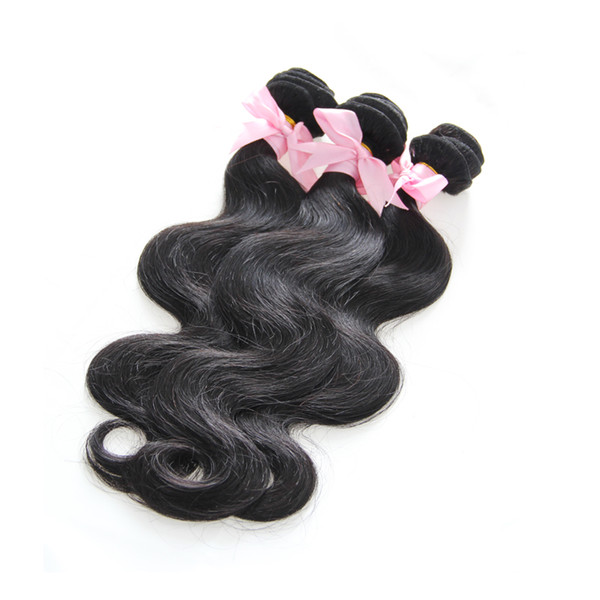 Peruvian Virgin Hair Body Wave Unprocessed Hair Weft Extension 3pcs virgin hair bundle deals Weave Natural Color 1b