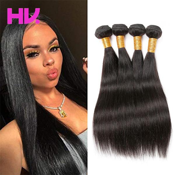 8a Brazilian Straight Hair 4 Bundles Unprocessed Virgin Human Hair Bundles human Hair Extensions natural color