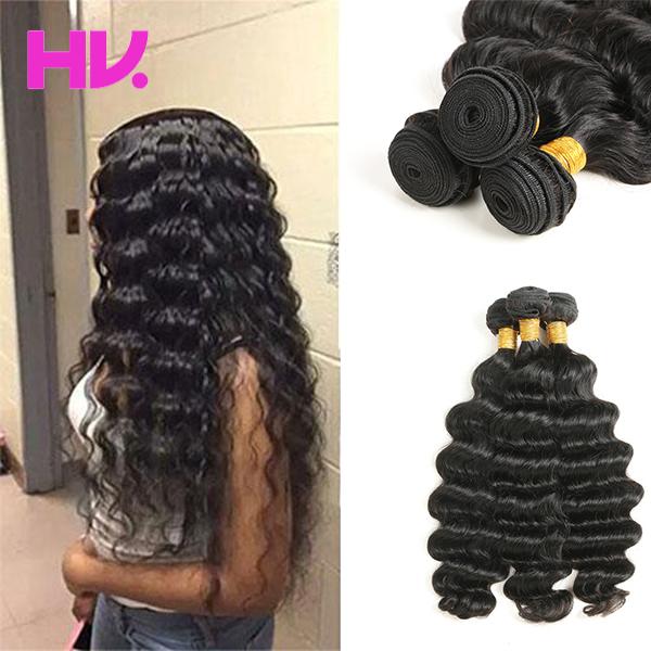 8a Brazilian loose deep Hair With Closure 3 Bundles Unprocessed Virgin Human Hair Bundles human Hair Extensions natural color