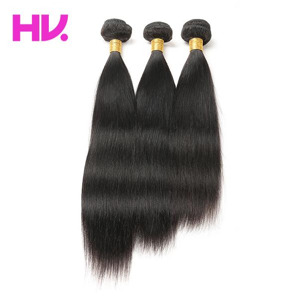 straight malaysian human Hair 3 Bundles Unprocessed Virgin Human Hair weave remy Hair Extensions 8-30inch natural color