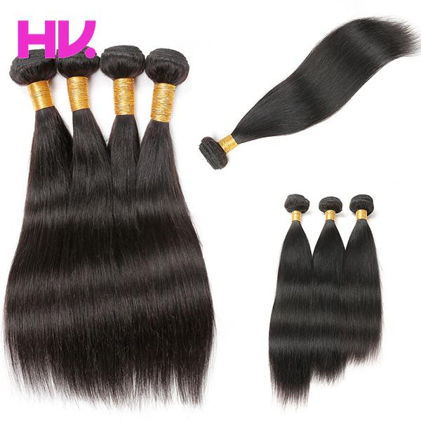 8A peruvian Virgin Human Hair Straight Hair Weave 1/3/4 Bundles 8-30 inch hair extension