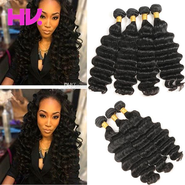 Grade 8A Brazilian loose deep 4 3 Bundles Unprocessed Brazilian Virgin Human Hair Extension Virgin Remy Hair loose deep hair weave