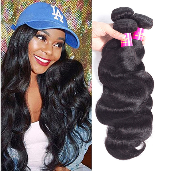 Brazilian Body Wave Bundles 16 18 20 Inches 7A Virgin Hair 3 Bundles Natural Color Unprocessed Human Hair Extensions