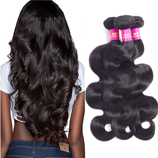 TOP 8A USOFT Brazilian Body wave hair bundles Unprocessed Virgin Hair extensions Weaves hair extensions no bifurcation Cheap 