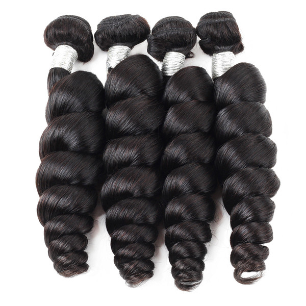 12A Loose Wave Raw Human Hair Extensions 3/4Bundles Natural Color Top Grade Quality Brazilian Peruvian Malaysian Indian Hair Bundles