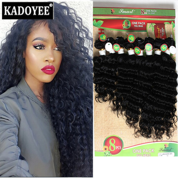 8pcs/lot Loose wave curly hair bundles brazilian virgin human hair natural look ombre black color soft wavy no shedding no tangle