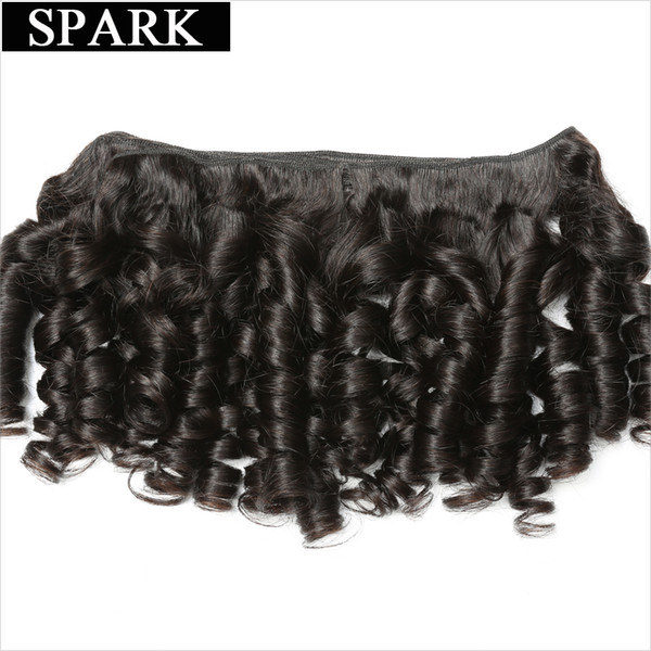 Bouncy Curly Hair Weave Brazilian Human Hair Bundles natural color 1b/30 Short Bob style Hair Extensions 