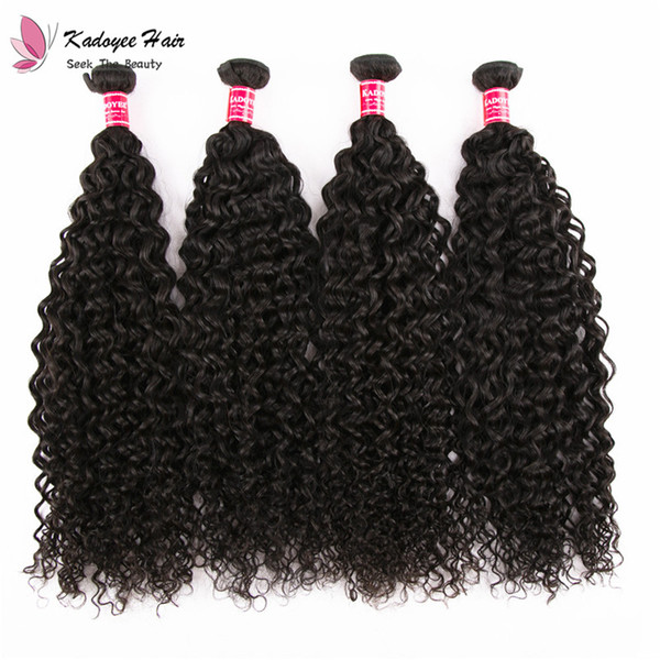 Natural Black Jerry Curl 100% Original Raw Virgin Human Hair Weaving Machine Weft 3Bundles for full head to UK US