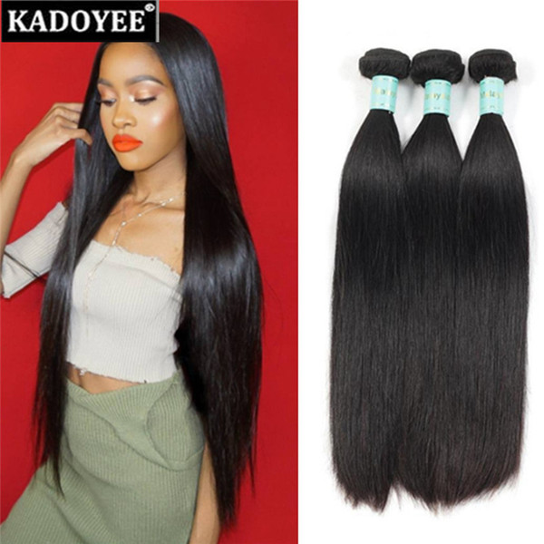 kadoyee hot selling 100% human hair extensions brazilian straight hair no shedding no tangle 1bundles100g 