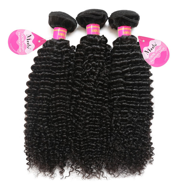 8A Brazilian Curly Hair 3 Bundles Unprocessed Virgin Afro Kinkys Curly Human Hair Extensions Natural Color 