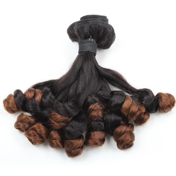 Funmi Hair 100A Ombre T1B/4 Bunchy Rose Curl 4Bundles 8-18inch Brazilian Peruvian Malaysian Indian Hair Top Grade Quality